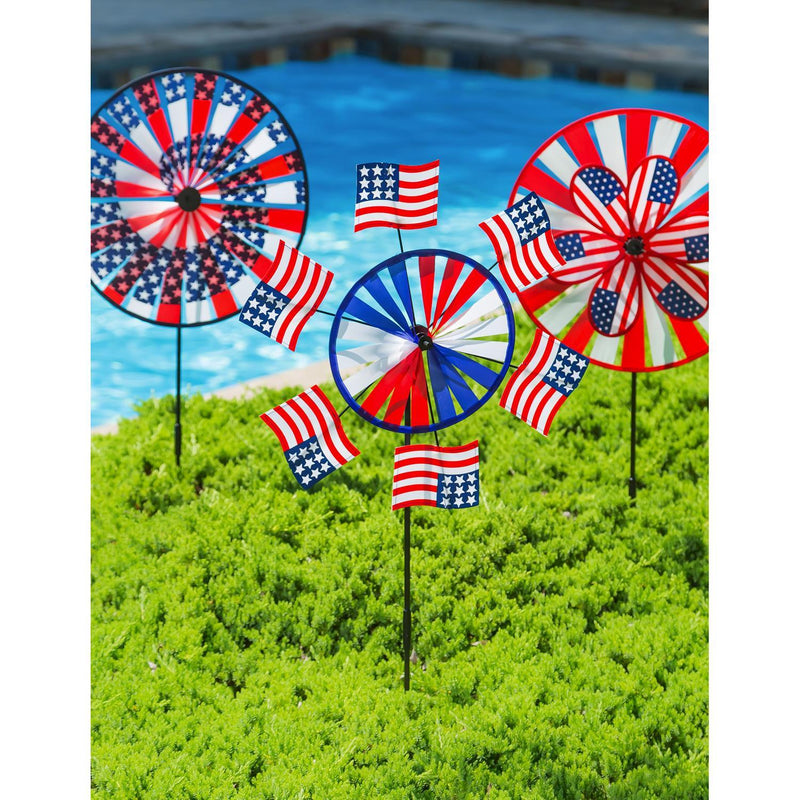 Americana Pinwheel Spinner, 3 Assorted
