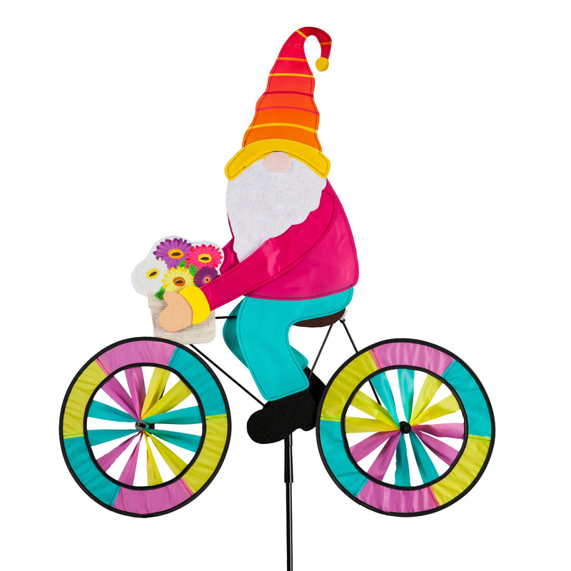 Spring Gnome Bicycle Spinner,45478