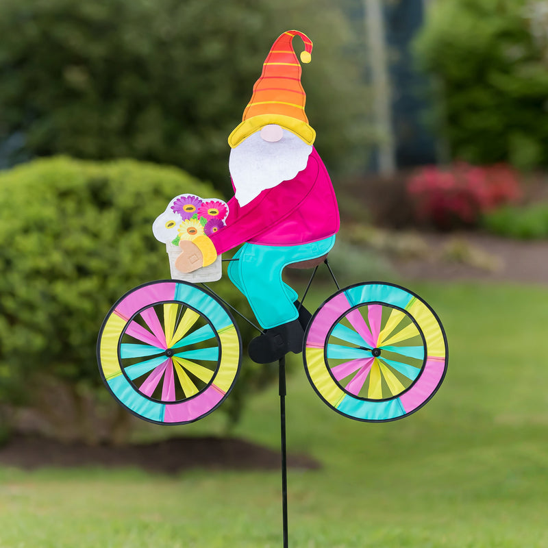 Spring Gnome Bicycle Spinner,45478