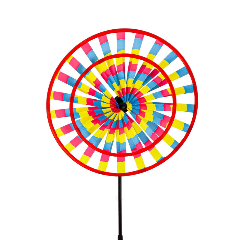 Tie Dye Two Layer Sun Shape Pinwheel Spinner, 3 Asst,45488