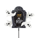 Evergreen Wind,Flying Friends Halloween Pinwheel Spinners, 3 Asst:  Flying Bats, Flying Ghost, Flying Witch,23x5x36 Inches