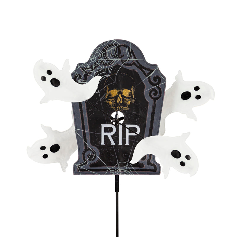 Evergreen Wind,Flying Friends Halloween Pinwheel Spinners, 3 Asst:  Flying Bats, Flying Ghost, Flying Witch,23x5x36 Inches