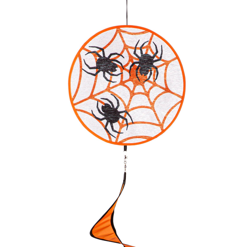 Spider Web and Spiders Fabric Wind Spinner,45634