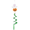 Halloween Ghost with Iridescence Eyes and Mouth Fabric Wind Spinner,45637
