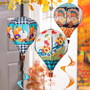 Fall Plaid Truck Animated Burlap Balloon Spinner