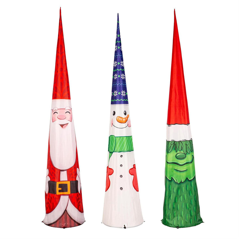 Holiday Celeb Fabric Cone with Color Changing Lights