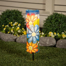 Spring Floral Pillar Garden Stake Cover