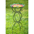 Metal Trellis Bird Bath Stand, Scroll