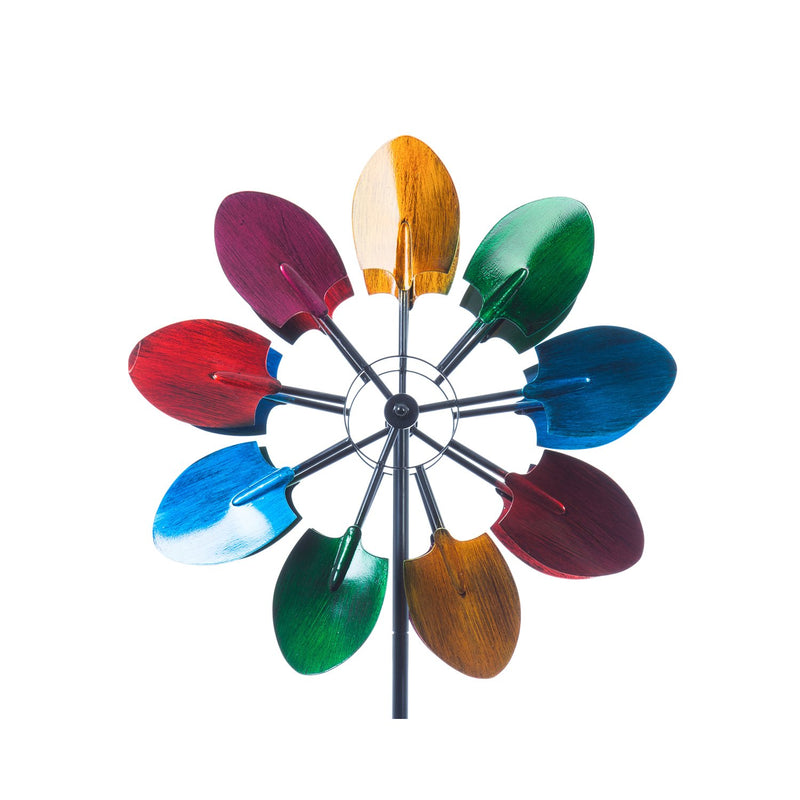 72"H Wind Spinner, Multicolored Shovels,47m2202