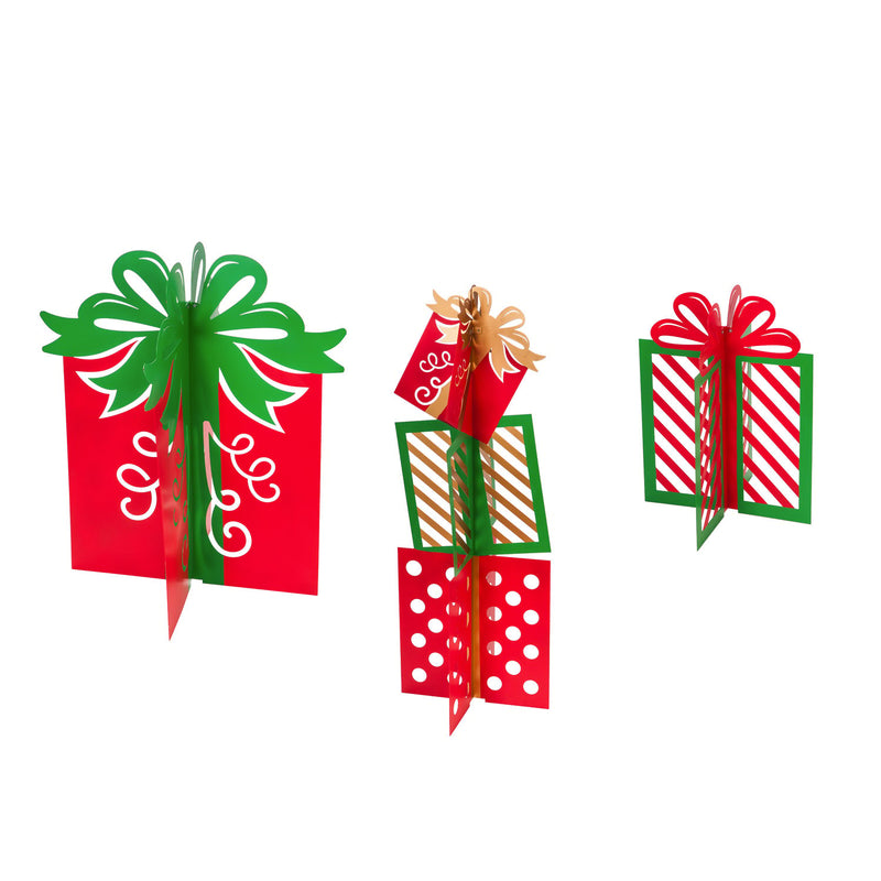 Laser Cut Metal Dimensional Presents, Set of 3,47m2593rw