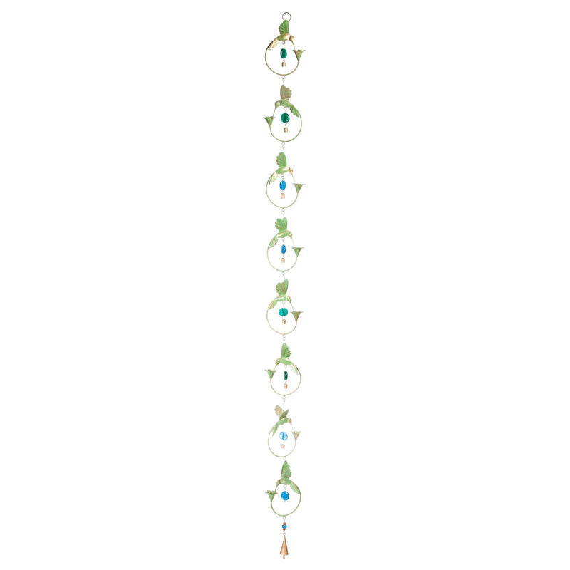 70"H Hummingbird Circles with Bead Accents Rain Chain,47m3152