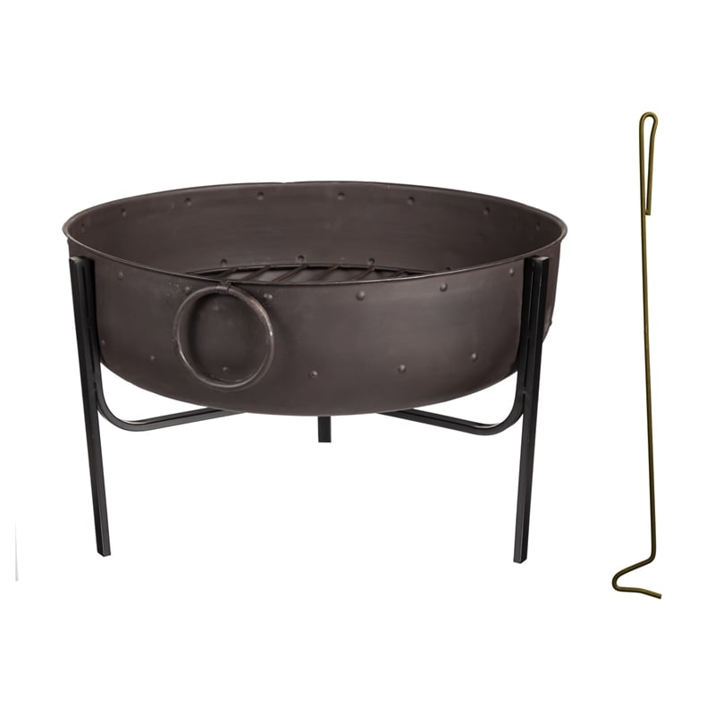 Firepit with Iron Loop handles,47m3365