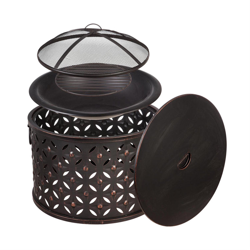 Cylinder Lattice Firepit