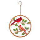 What She Shed Outdoor Hanging Décor, Metal, Circular Rustic Bird, 12", Set of 2