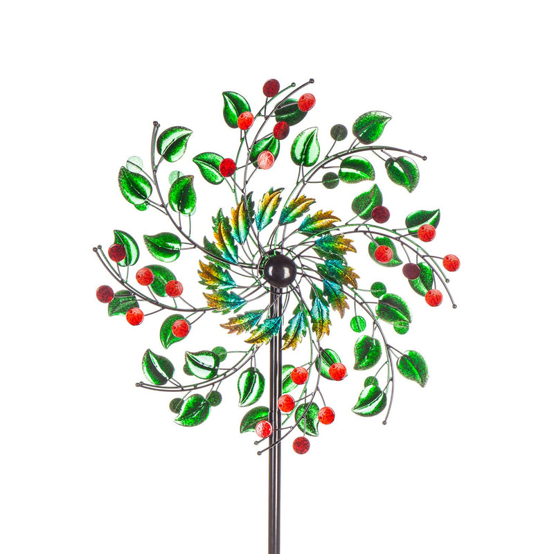 Evergreen Wind,Leaves and Berries Spinner,24.41x9.65x75.2 Inches