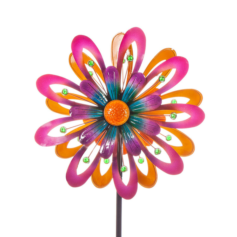 Evergreen Wind,Flower Power Spinner,24x11x74 Inches