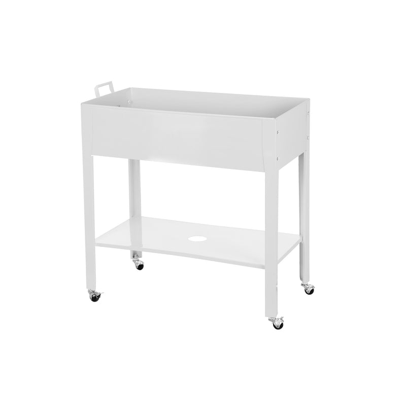 Metal Grow Table with Handle White,47m3672