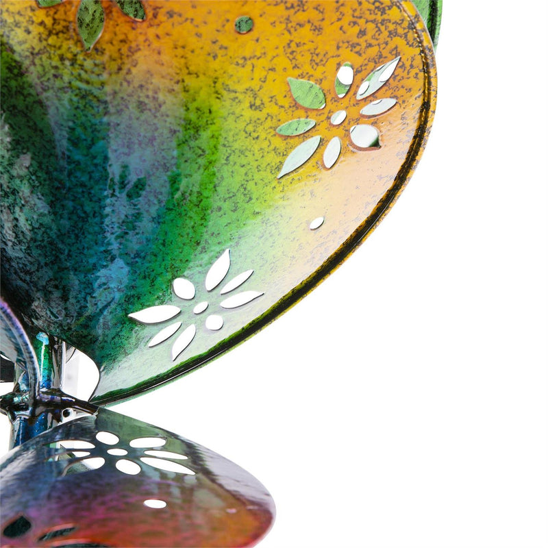 90"H Wind Spinner, Floral Lemniscate