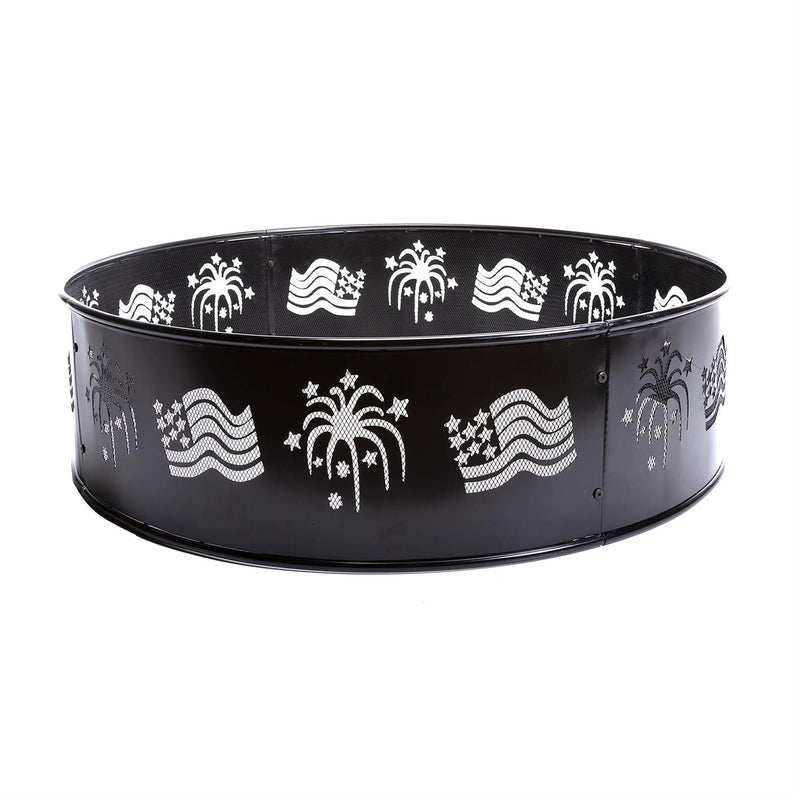 Flags and Fireworks Fire Ring