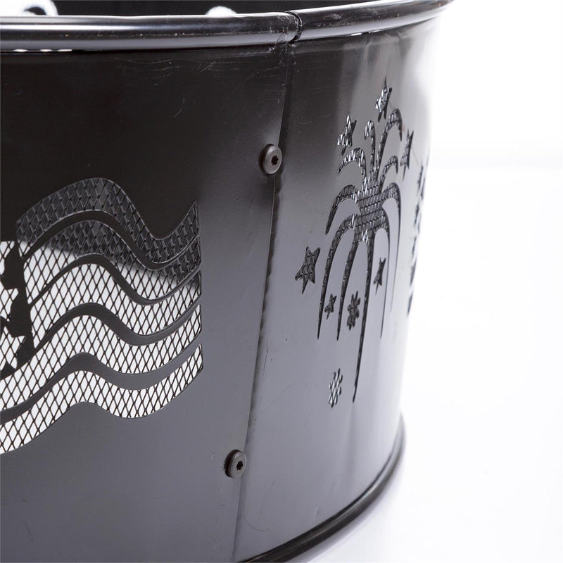 Flags and Fireworks Fire Ring