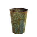 Set of 3 Nested Metal Planter with Leaf Embossing