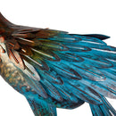 48"H Metal Bronze Crane with Verdigris Wings Garden Statuary,47m4510