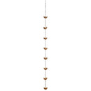 96" Gold Finish Metal Flower Rain Chain,47m4926