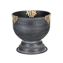 Metal Planter with Woven Accent, Asst of 2