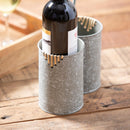 Rustic Metal Wine Holder with Hook
