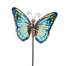 36"H Glass Garden Stake,  Butterfly