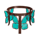 Metal and Glass Butterfly Gazing Ball Stand