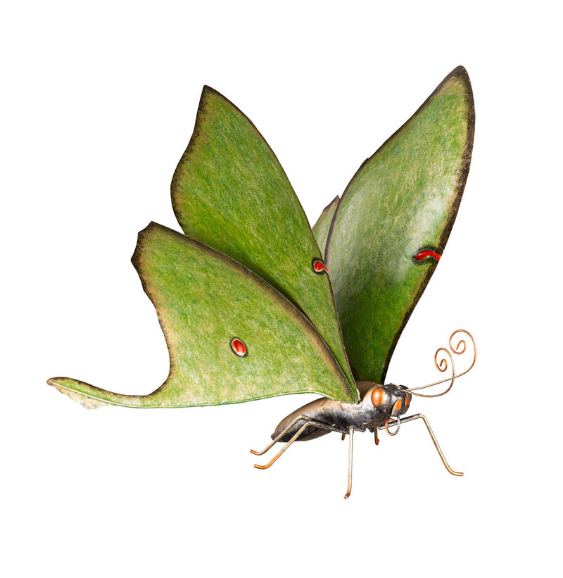 Evergreen Statuary,Metal Luna Moth Statue,29x18x22 Inches
