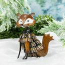 Evergreen Statuary,15"H Metal Fox Statuary,14.57x7.87x15.35 Inches