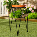 Metal Angled Bird Bath Stand