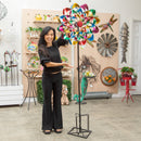 Evergreen Wind,75" Multi-Color Wave Wind Spinner,23.75x10x75 Inches