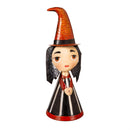 Metal Witch Statuary With Orange Hat