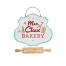 17" Metal Hanging Mrs. Claus' Bakery Sign,47m5524