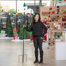 Evergreen Wind,75"H Christmas Tree with Bell Wind Spinner,11.81x28.35x76.77 Inches