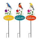 Welcome Bird Metal Garden Stake, 41"