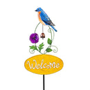 Welcome Bird Metal Garden Stake, 41"