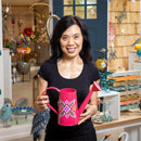 What She Shed Watering Can, Metal Hand Painted Watering Can, Assortment of 3