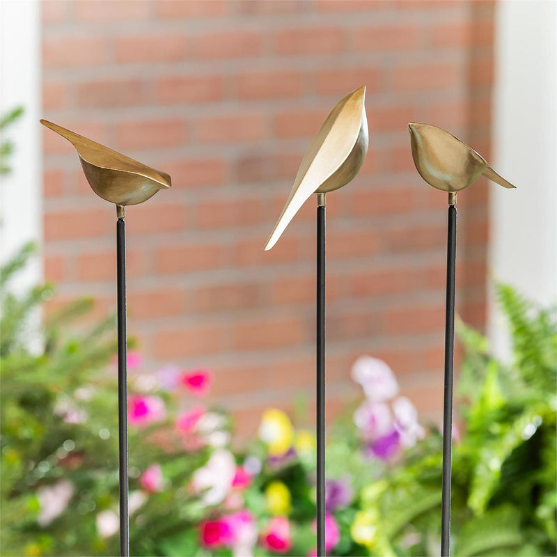 Modern Bird Garden Stake, 44"H