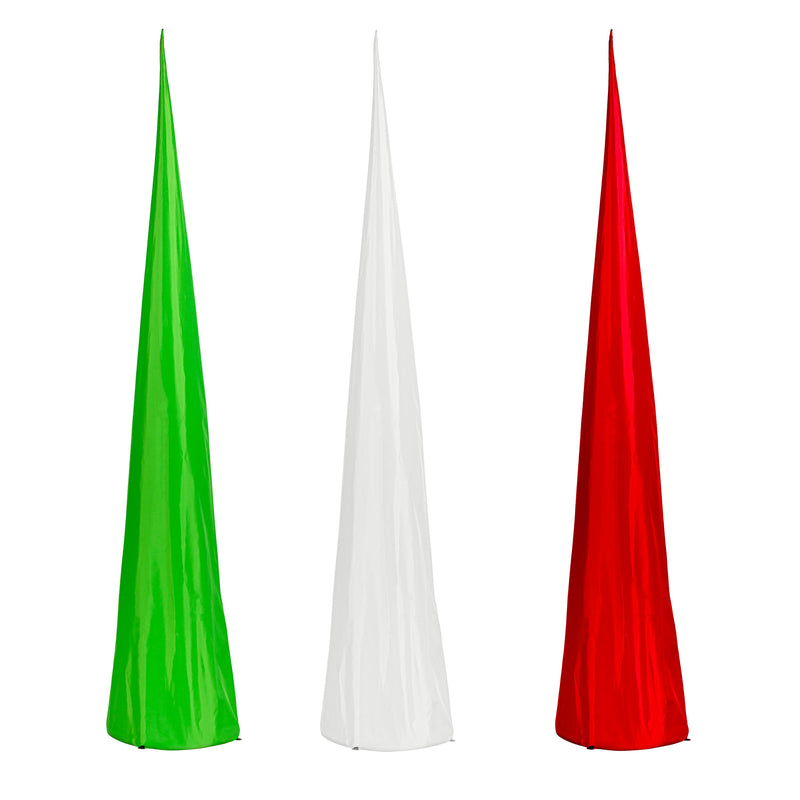 Decorative Tree Fabric Cone 3D Garden Stake with Color Changing Lights