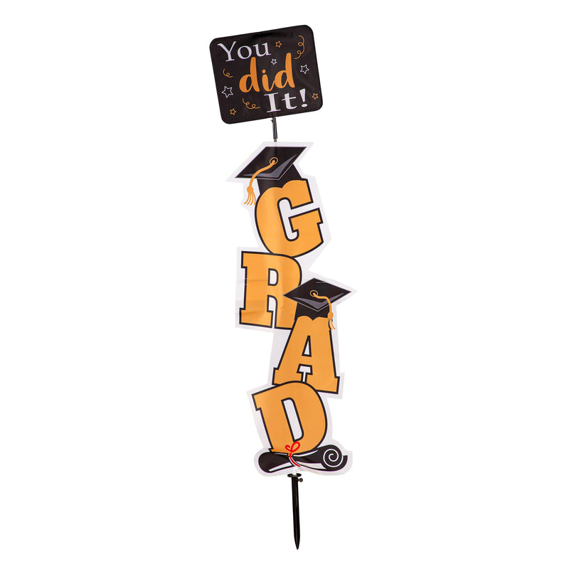 Graduation Fabric Garden Stake