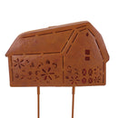 Solar Lighted Laser Cut Garden Stakes, Farmhouse