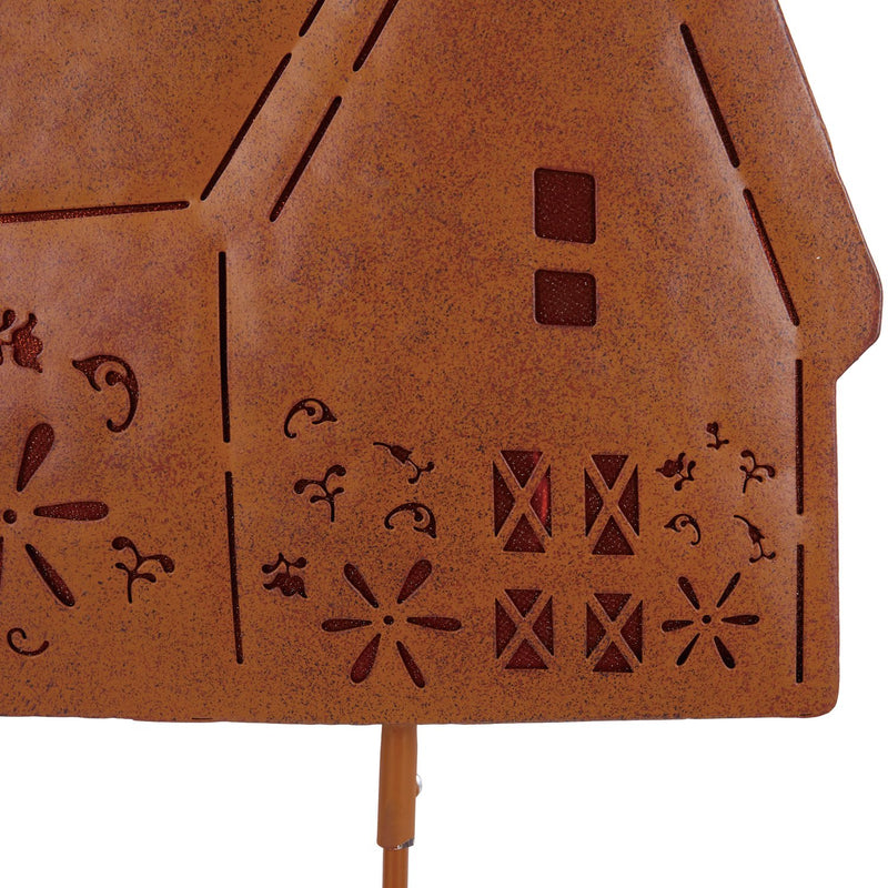 Solar Lighted Laser Cut Garden Stakes, Farmhouse