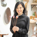 Garden of Wonder Garden Stake, Copper Wire Art Glass Plant Pick, 13"H