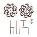 75"H Blue & Copper Edge Wind Spinner
