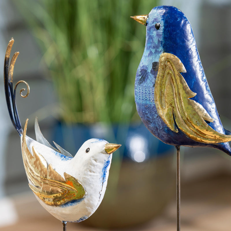 Garden of Wonder Garden Stake, Metal Fancy Bird, 36"