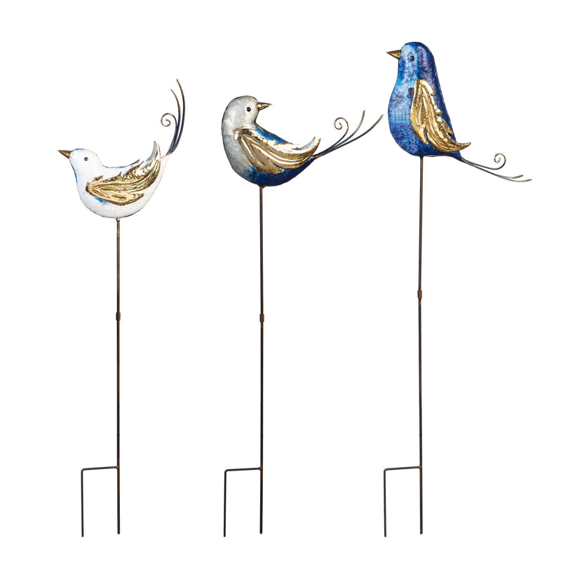Garden of Wonder Garden Stake, Metal Fancy Bird, 36"